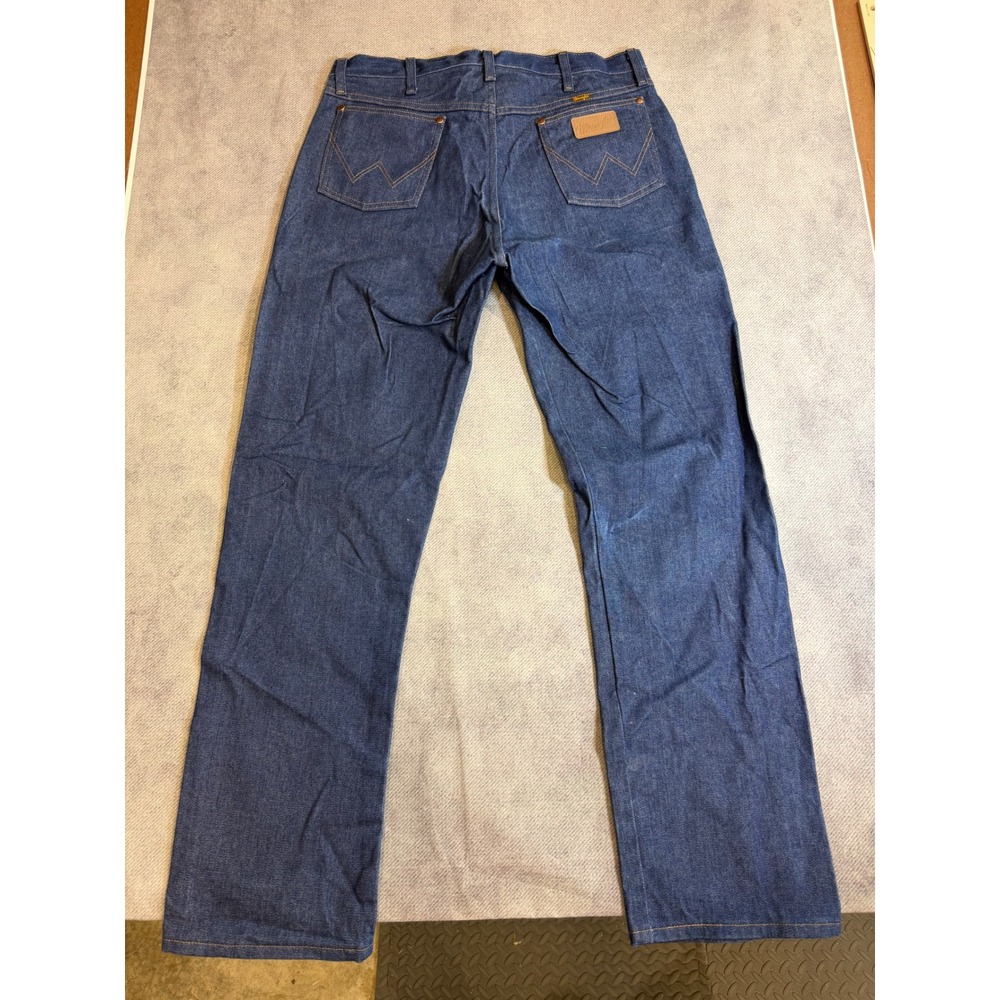Wrangler 13MWZ Cowboy Cut Original Fit Jeans Indigo Blue Mens 36x32 - Picture 2 of 7